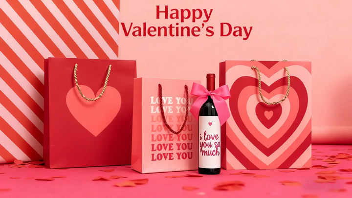 Romantic Ideas for Valentine's Wine Bags & Gifts
