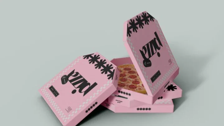 What type of packaging is used for pizza?