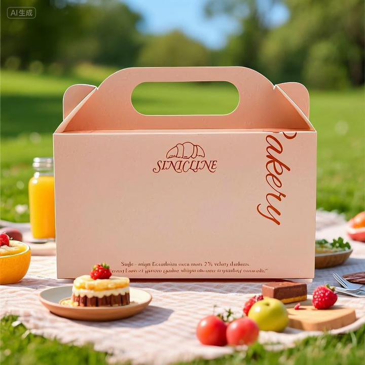Portable Paper Cake Box Custom Logo- SNFOOD