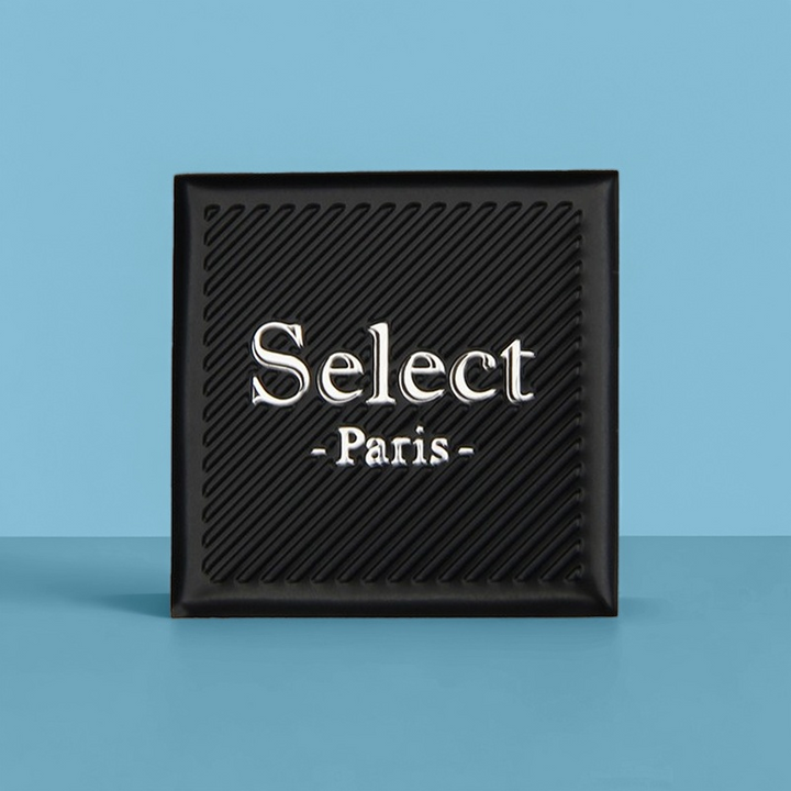 Black Wine Label Stickers with Personalized Embossed Logo