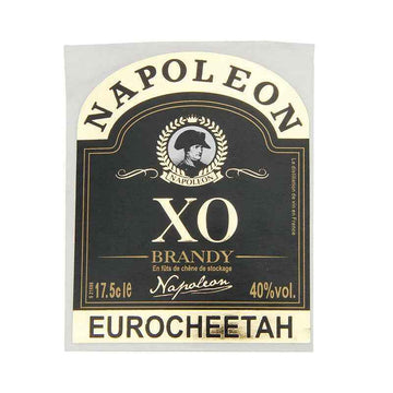 Personalized premium wine bottle labels shown on a dark Cabernet bottle for elegant gifts