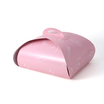 Custom Eco Cake Boxes with Handle – Foldable Bakery Gift Packaging | SNFOOD