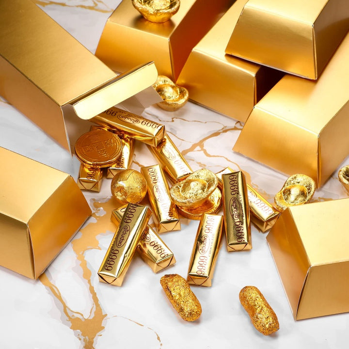 Fake Golden Bar Gift Chocolate Box