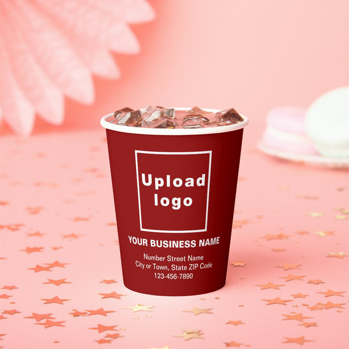Customizable Red Coffee Paper Cup for Cafes