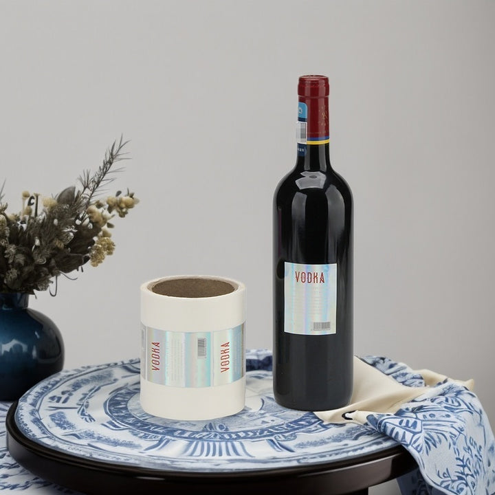 Customizable Premium Holographic Wine Bottle Stickers