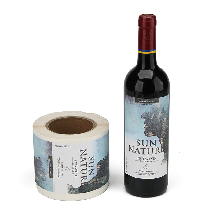 Custom Wine Bottle Label Stickers Premium Paper Elegant Design