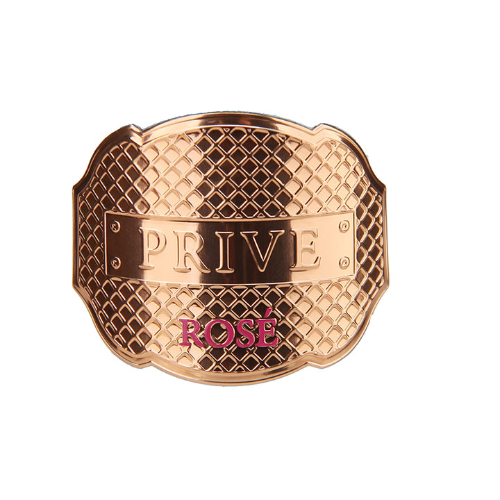Metal Rose Gold Labels for Custom Wine Bottle Designs