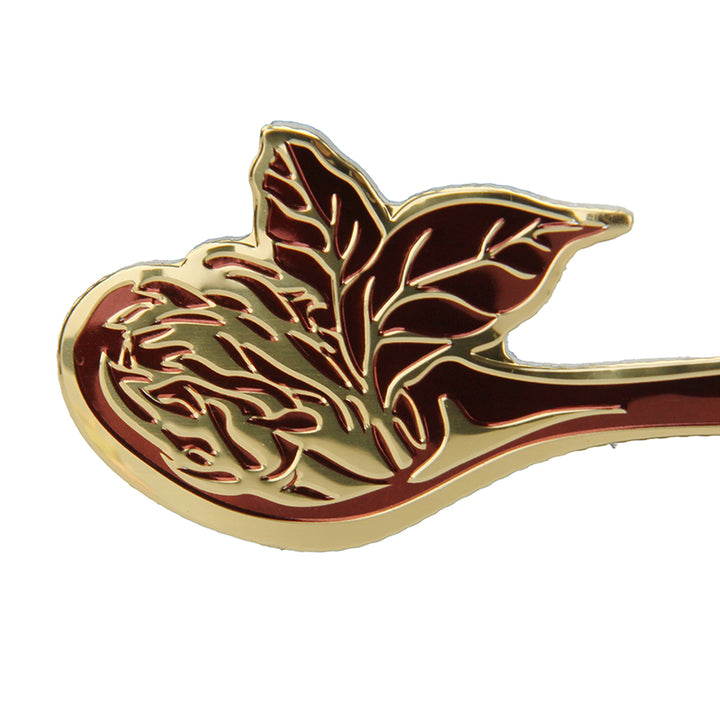 Red Wine Bottle Stickers with Self Adhesive Backing and Gold Foil Design