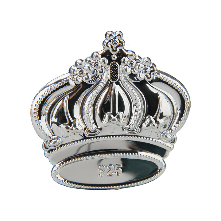Silver Crown 3D Embossed Stickers for Custom Wine Bottle Decoration