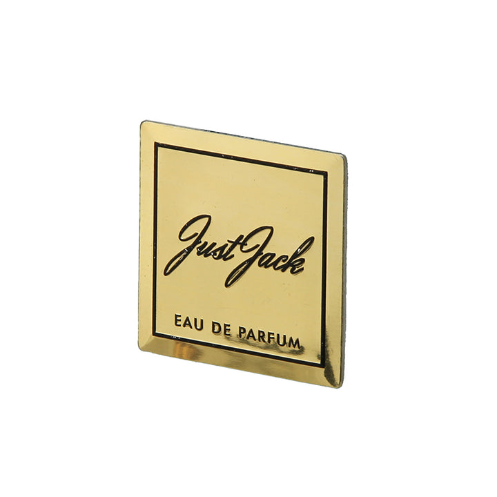 Embossed Square Metal Stickers for Wine Bottles with Custom Design