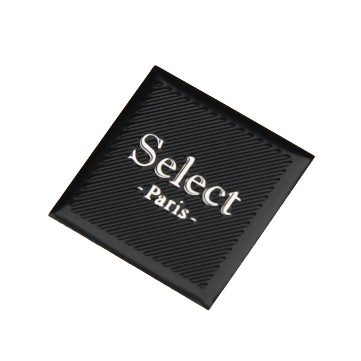 Black Wine Label Stickers with Personalized Embossed Logo