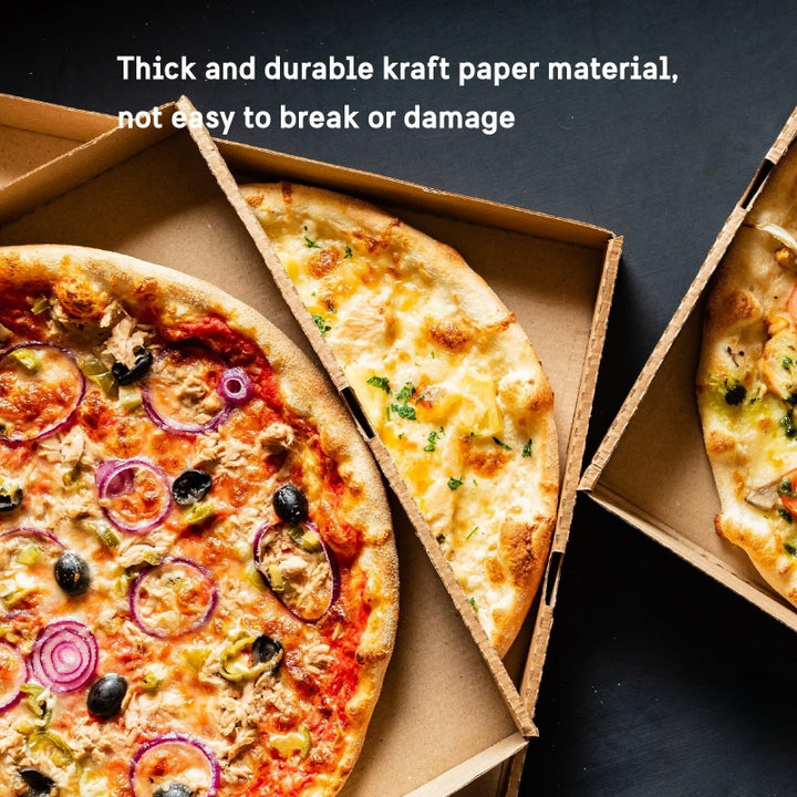 Customizable Kraft Paper Pizza Boxes for Delivery Strong Sturdy and Eco Friendly