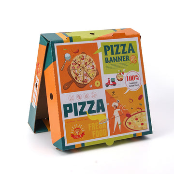Kraft Paper Pizza Box – Custom CMYK Printing for Takeout | SNFOOD