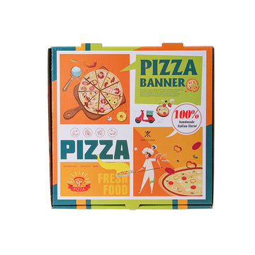Kraft Paper Pizza Box – Custom CMYK Printing for Takeout | SNFOOD