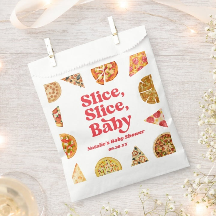 Grease Resistant Disposable Pizza Paper Bag for Takeout Custom Printed Pizza Slice Bags