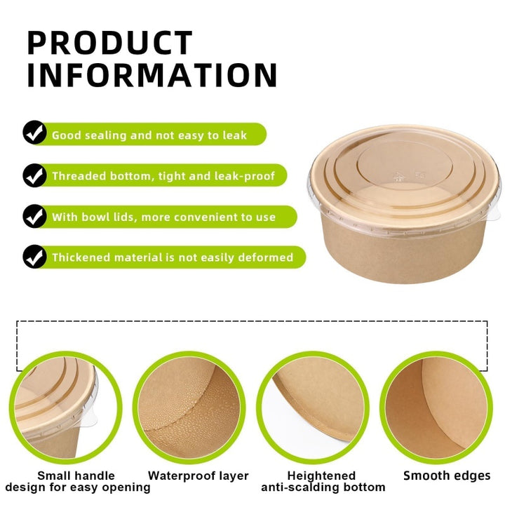 Custom Paper Disposable Salad Bowl