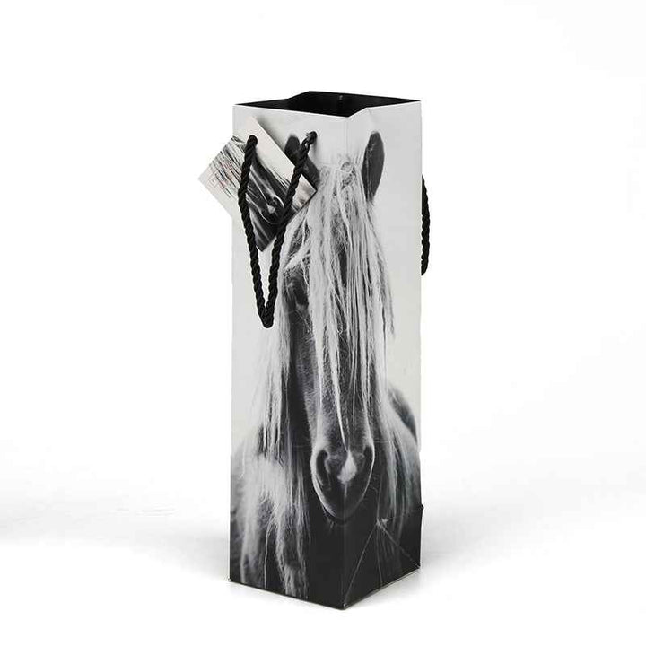 Luxury Paper Wine Bottle Bags Eco Friendly Custom Wine Packaging