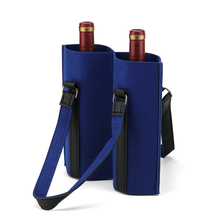Custom Printed Reusable Double Bottle Wine Tote Bag