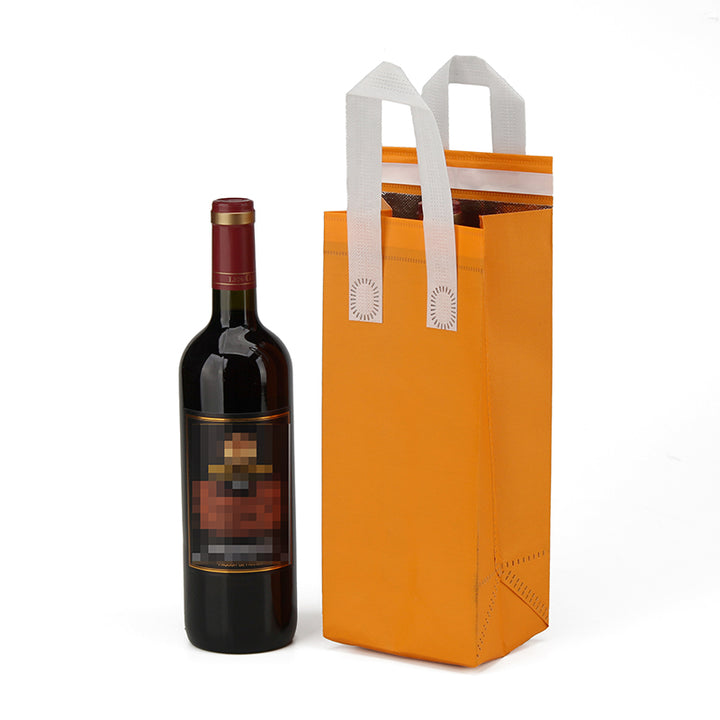 Custom Insulated Non Woven Fabric Bag for Wine Bottle Packaging