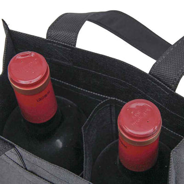 Reusable Heavy-Duty Non-Woven Double Wine Bottle Bag