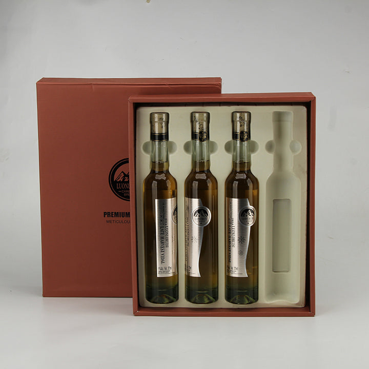 Custom Printed Rigid Paper Wine Packaging Box with Anti-Fall Foam Insert