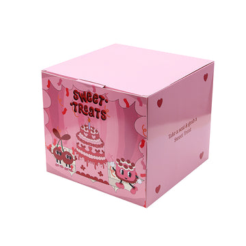 Custom Folding Cake Box–Pink Bakery Packaging for Gifts|SNFOOD
