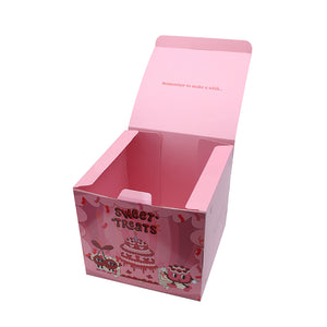 Custom Folding Cake Box–Pink Bakery Packaging for Gifts|SNFOOD