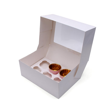 4-Cavity Window Bakery Box–Dessert Display Packaging|SNFOOD