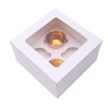 4-Cavity Window Bakery Box–Dessert Display Packaging|SNFOOD