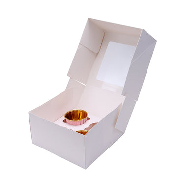 4-Cavity Window Bakery Box–Dessert Display Packaging|SNFOOD