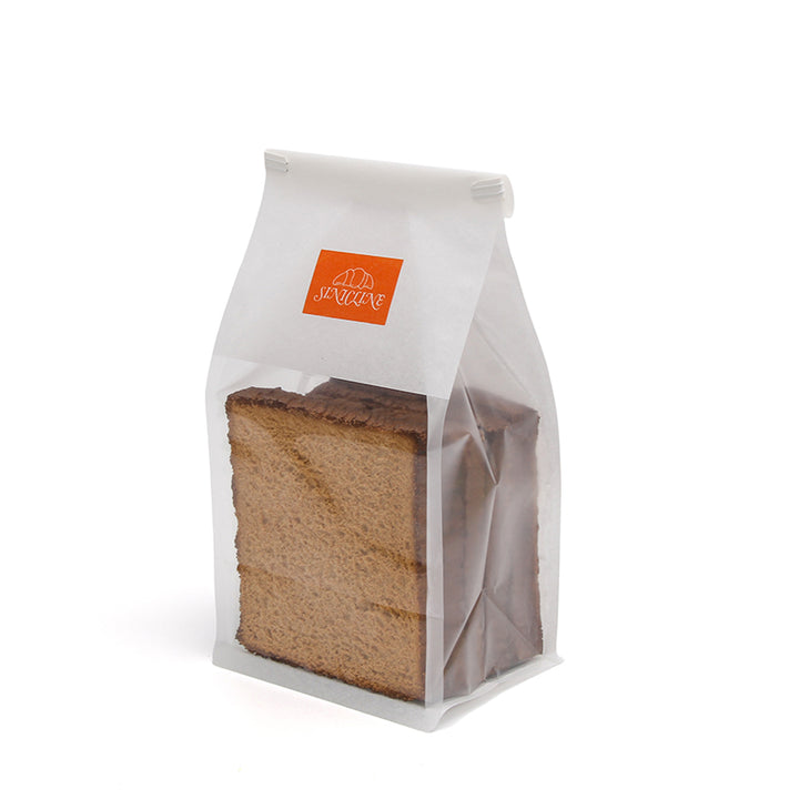 Bread Bag White Minimalist Transparent Window Display Sliced Bread snfood