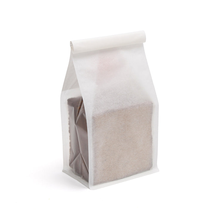 Bread Bag White Minimalist Transparent Window Display Sliced Bread snfood