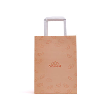 Pink Kraft Paper Gift Bags with Handles – Eco-Friendly Custom Bakery Packaging | SNFOOD