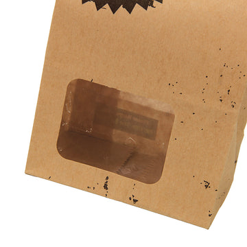Stand-Up Kraft Paper Food Bag with Window – Eco Takeaway Packaging | SNFOOD