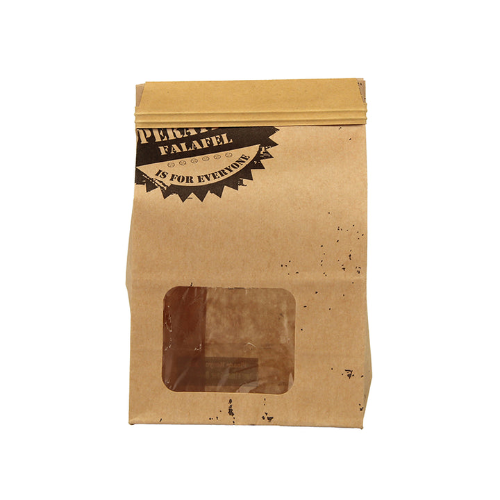 Stand-Up Kraft Paper Food Bag with Window – Eco Takeaway Packaging | SNFOOD