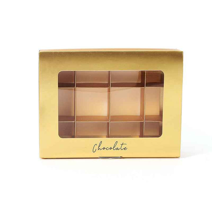 12-Grid Valentine’s Chocolate Box – Windowed Matte UV Gift Box | SNFOOD