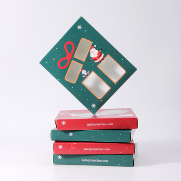 Custom Christmas Window Gift Box – Food Grade Candy Packaging | SNFOOD