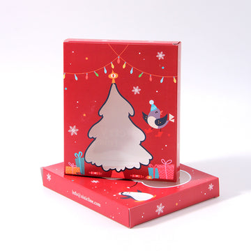 Custom Christmas Window Gift Box – Food Grade Candy Packaging | SNFOOD
