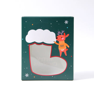 Custom Christmas Window Gift Box – Food Grade Candy Packaging | SNFOOD